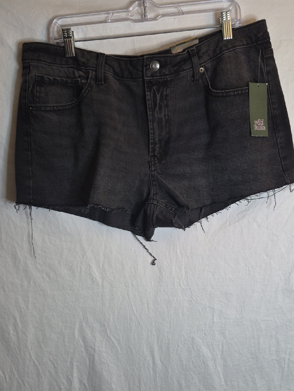 wild fable Black Frayed Hem Denim Jean Shorts